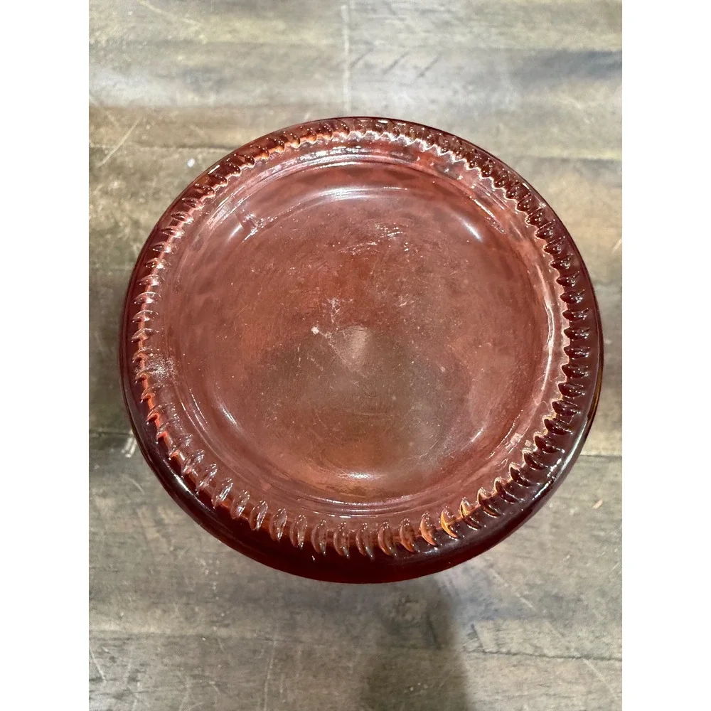 Vintage Orange Glass Bud Vase Diamond Quilted Pattern Small Decorative